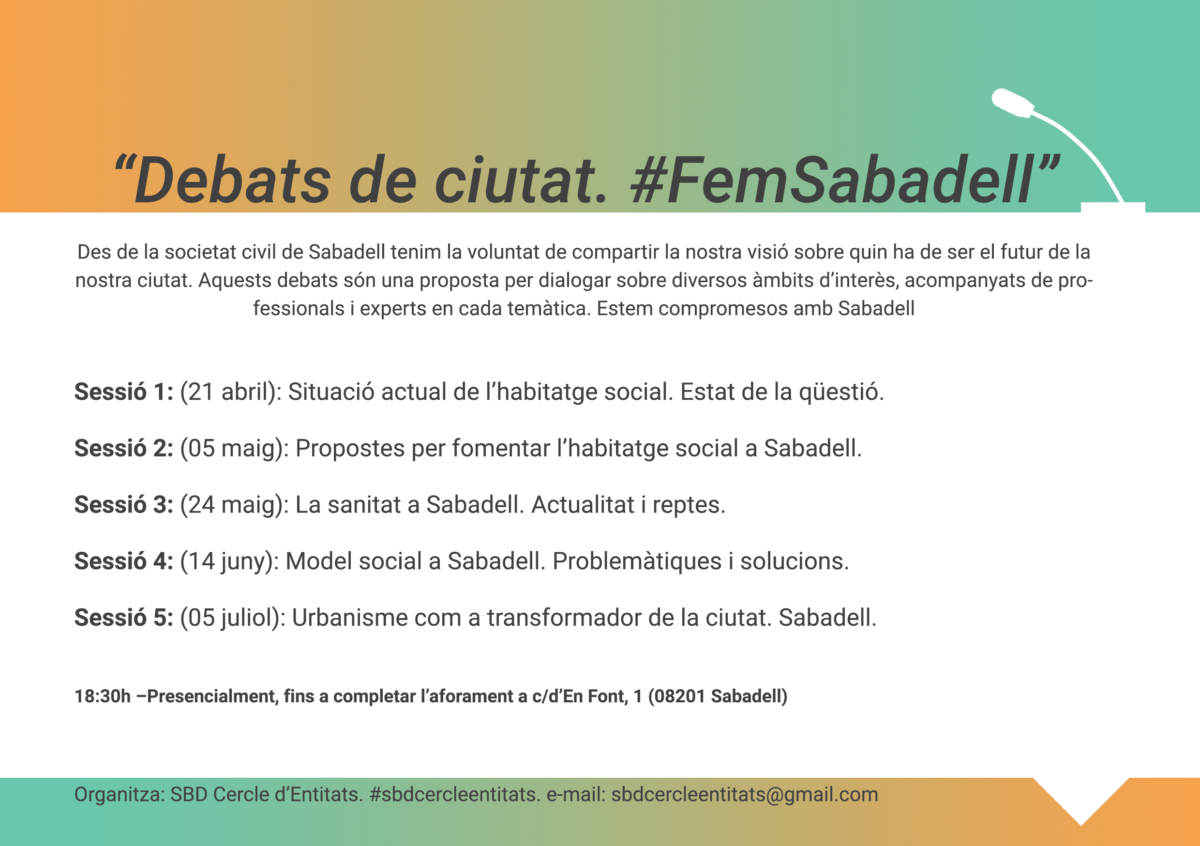 SBD-Cercle-Entitats-organiza-el-ciclo-Debates-de-ciudad-#FemSabadell