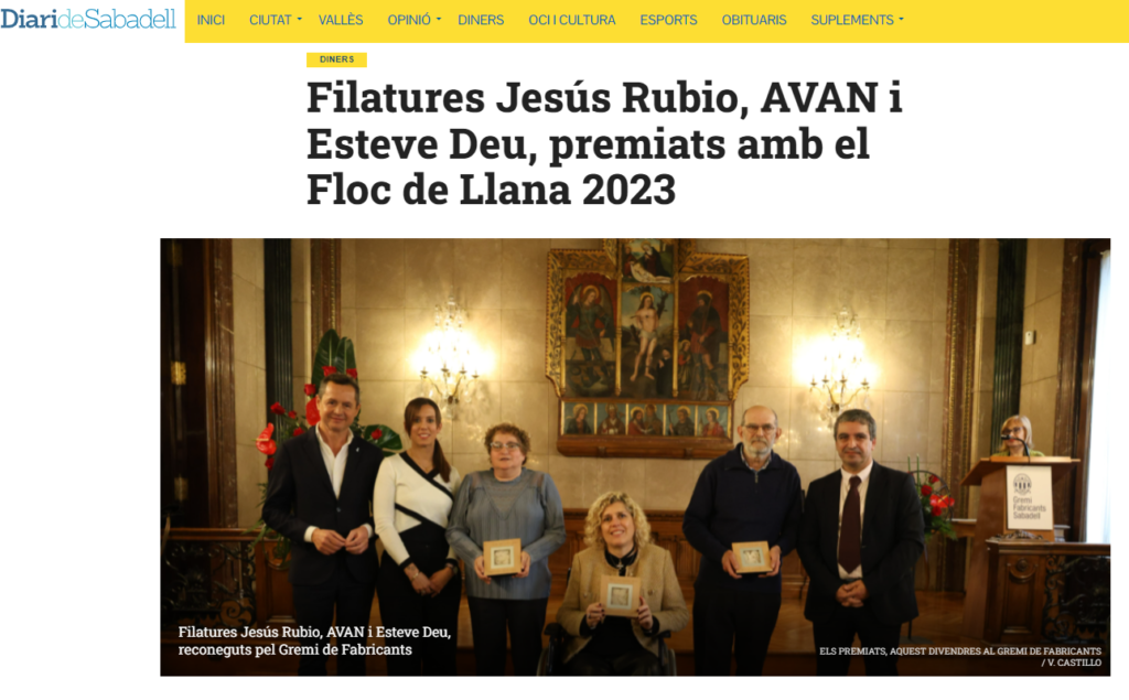 Diari de Sabadell. Recull de premsa Sant Sebastià 2024 i Premis Floc de Llana 2023