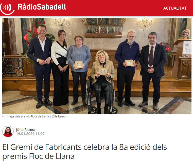 Ràdio Sabadell. Recull de premsa Sant Sebastià 2024 i Premis Floc de Llana 2023